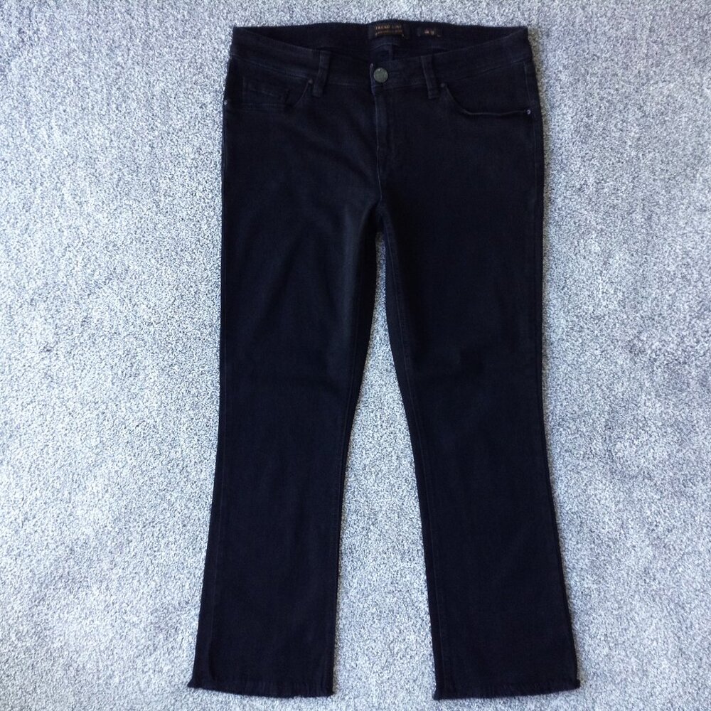 ⭐RAFFAELLO ROSSI “SINTY CROPPED" DENIM JEANS in Black, size 10⭐
